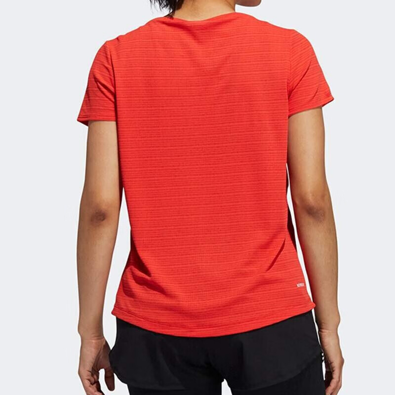 adidas阿迪达斯短袖t恤女装夏季跑步健身训练运动衫休闲透气舒适圆领