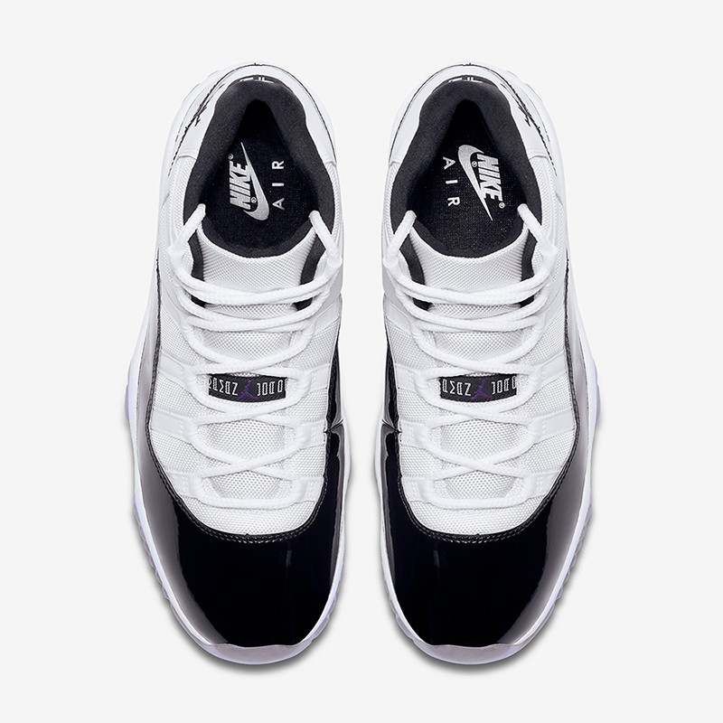 耐克nike air jordan 11 aj康扣黑白 男子高帮篮球鞋 378037-100 40.