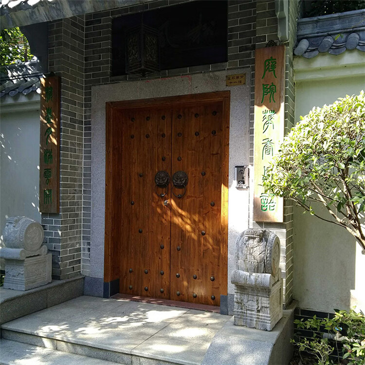 实木大门中式仿古进户双开大门别墅庭院堂屋大门酒店会所榆木门定金