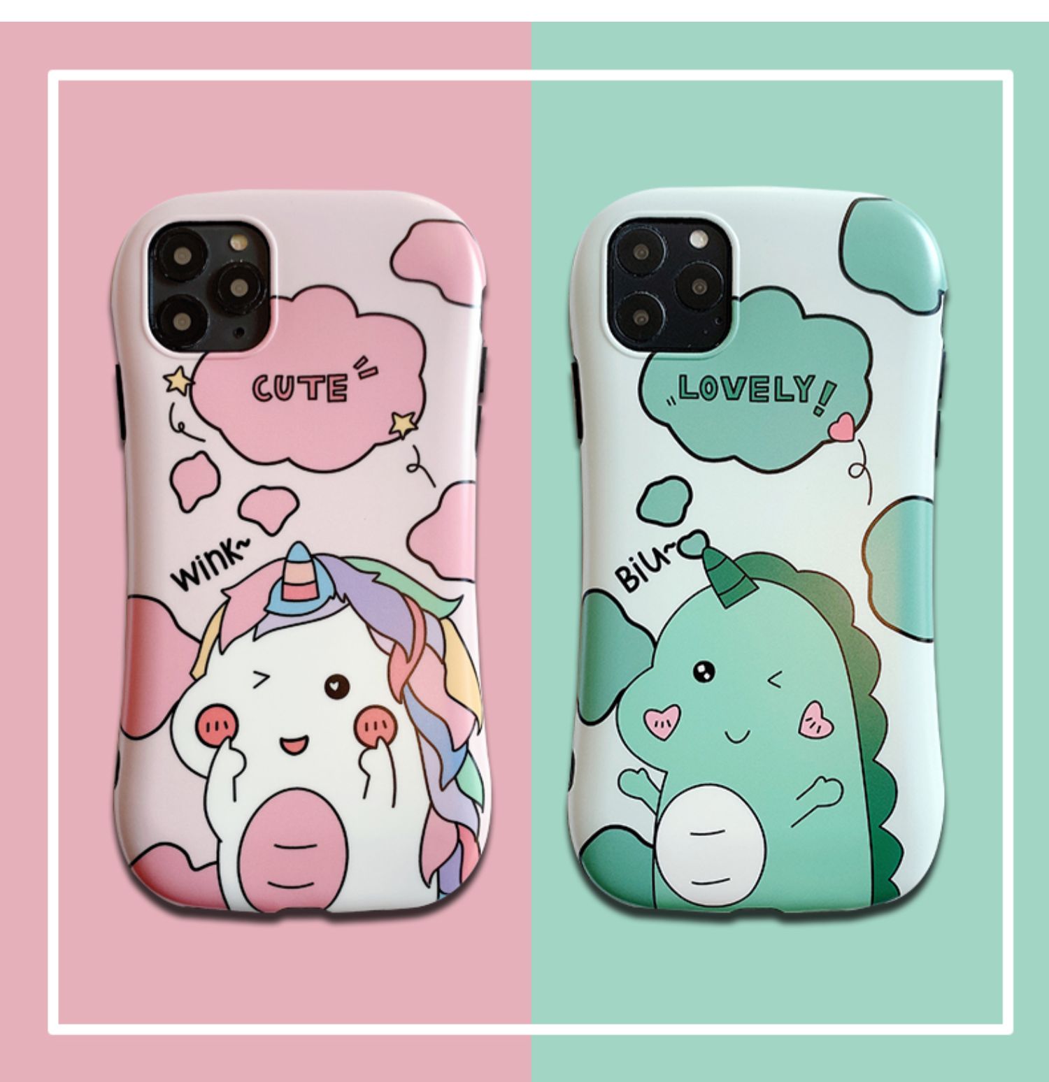 苹果12手机壳卡通小恐龙iphonexs max全包8plus个性7plus创意情侣xr