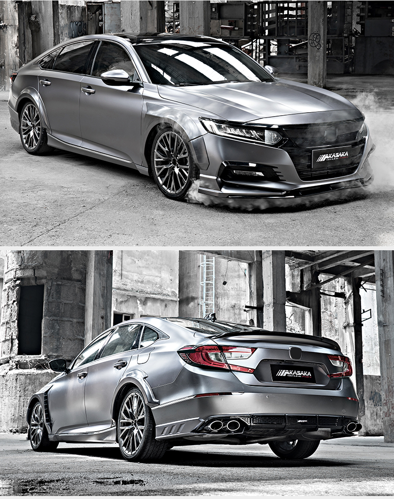 适用于十代雅阁改装饰尾翼10代雅阁ak前铲前唇尾喉汽车防撞大小包围