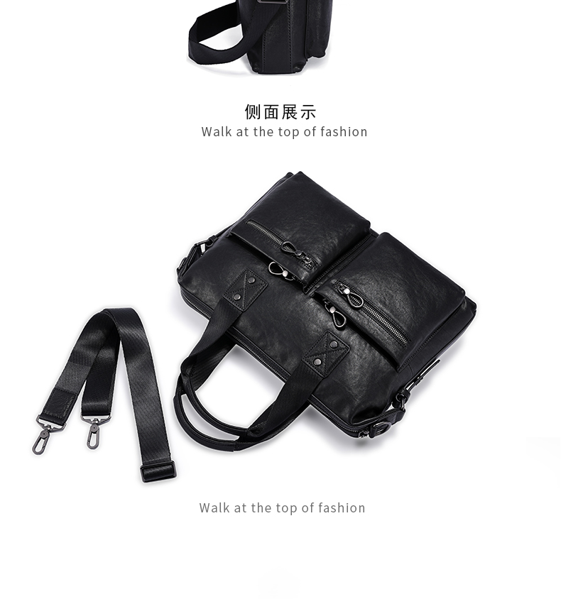 蒂雅公牛真皮男士手提包休闲商务公文包牛皮单肩斜挎包时尚电脑包包潮