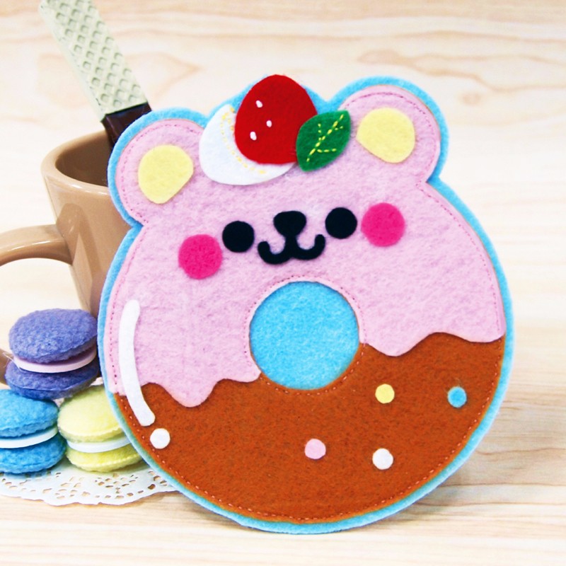 season四季纸品ml110-01-08diy不织布杯垫组教学劳作手工手创美劳材料