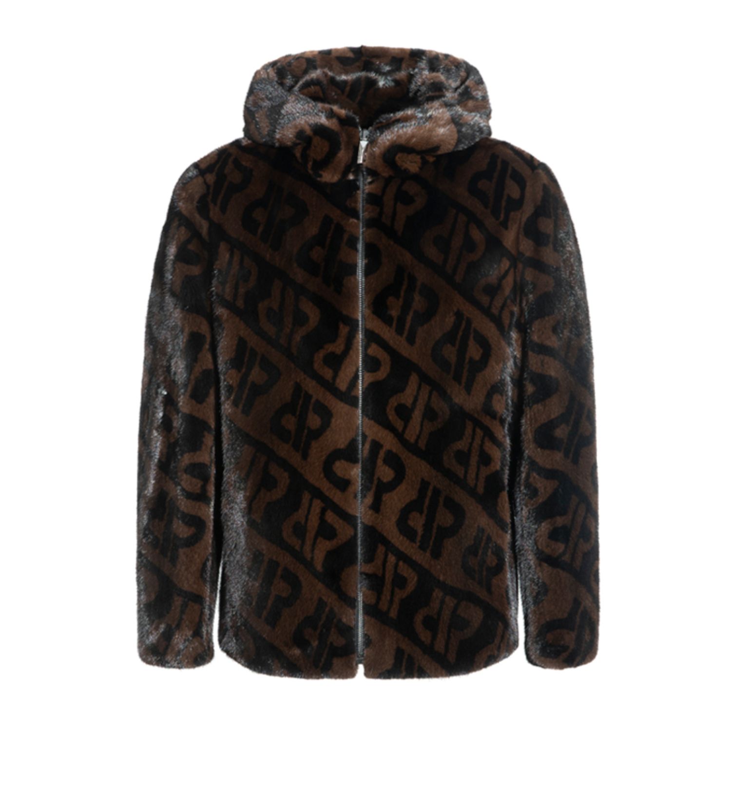 威雅 男装 男士 咖啡色 logo 满印 毛皮服 咖啡色 50【图片 价格 品牌