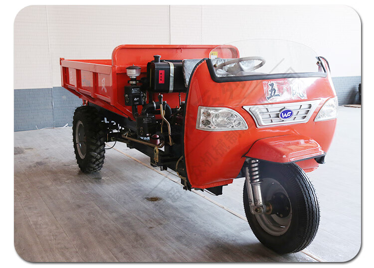 运输三轮车燃油爬山王自卸翻斗车可定制定做青岛工厂25马力发动机配件