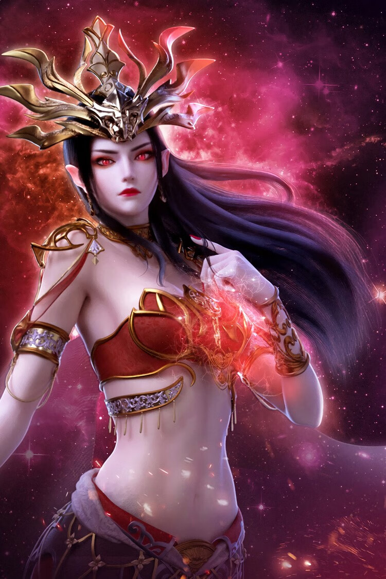 斗破苍穹周边海报萧炎云韵美杜莎女王海报壁纸挂画壁画墙纸定制动漫