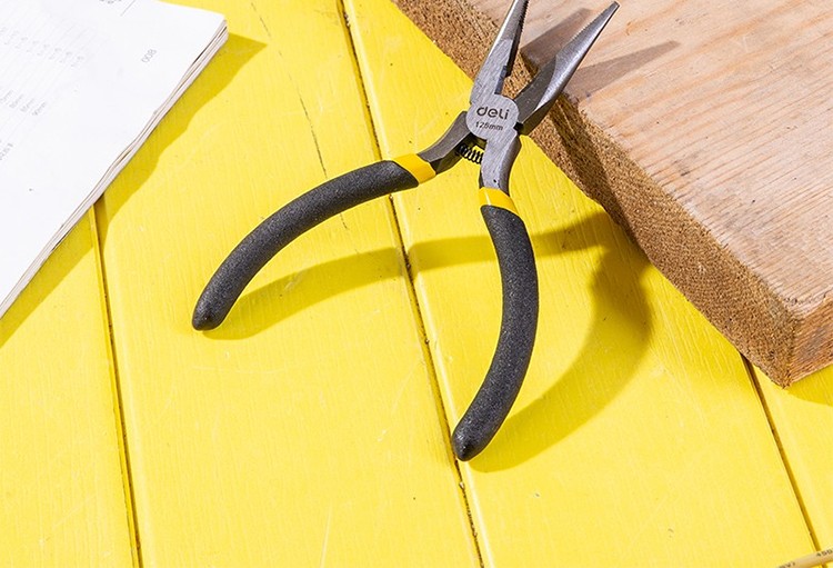 得力(deli)尖嘴钳钳子钢丝钳 尖头胶钳 工具夹钳 老虎钳子胶柄 6寸