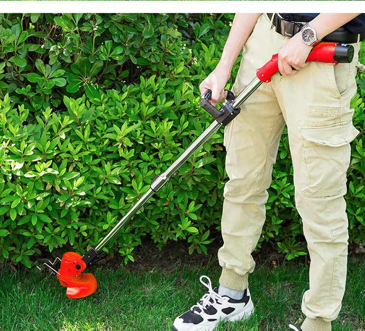 迈越电动割草机家用锂电小型手持除草机多功能打草机小型家用草坪机