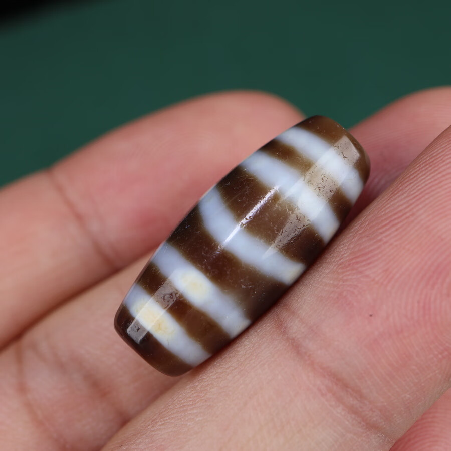 梵隅 藏式玛瑙玉髓材质油润风化水纹线珠天珠老至纯工艺水纹锁骨珠