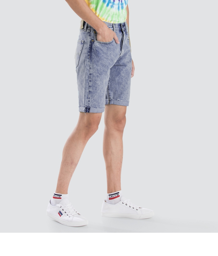 levis李维斯男士501经典直筒牛仔短裤345120069牛仔色28