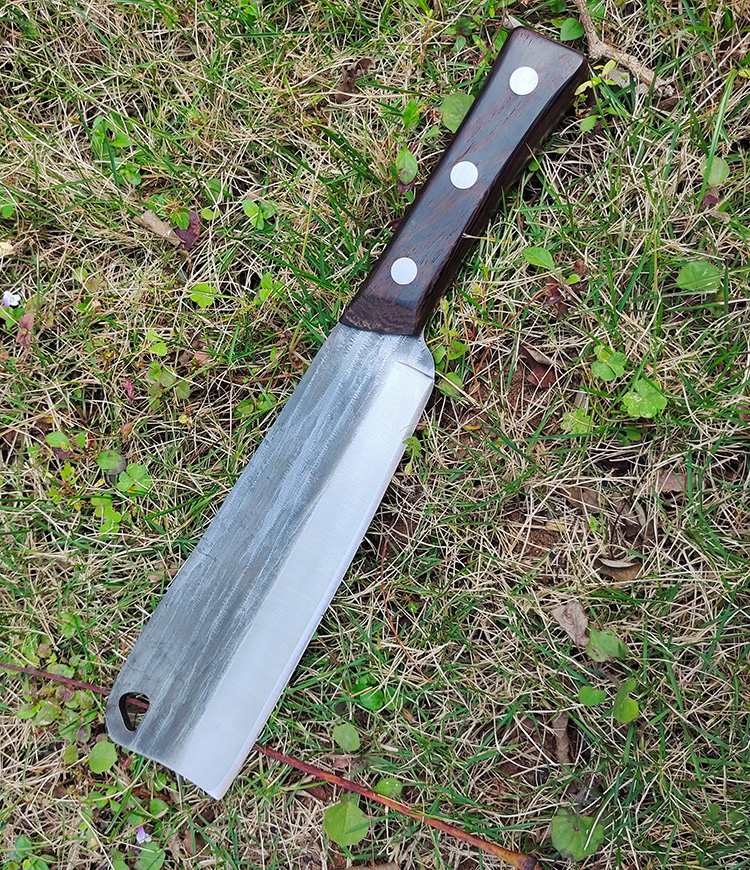 砍柴刀加长柄柴刀树刀锻打户外丛林伐木大号加重大骨野外破竹农用劈柴