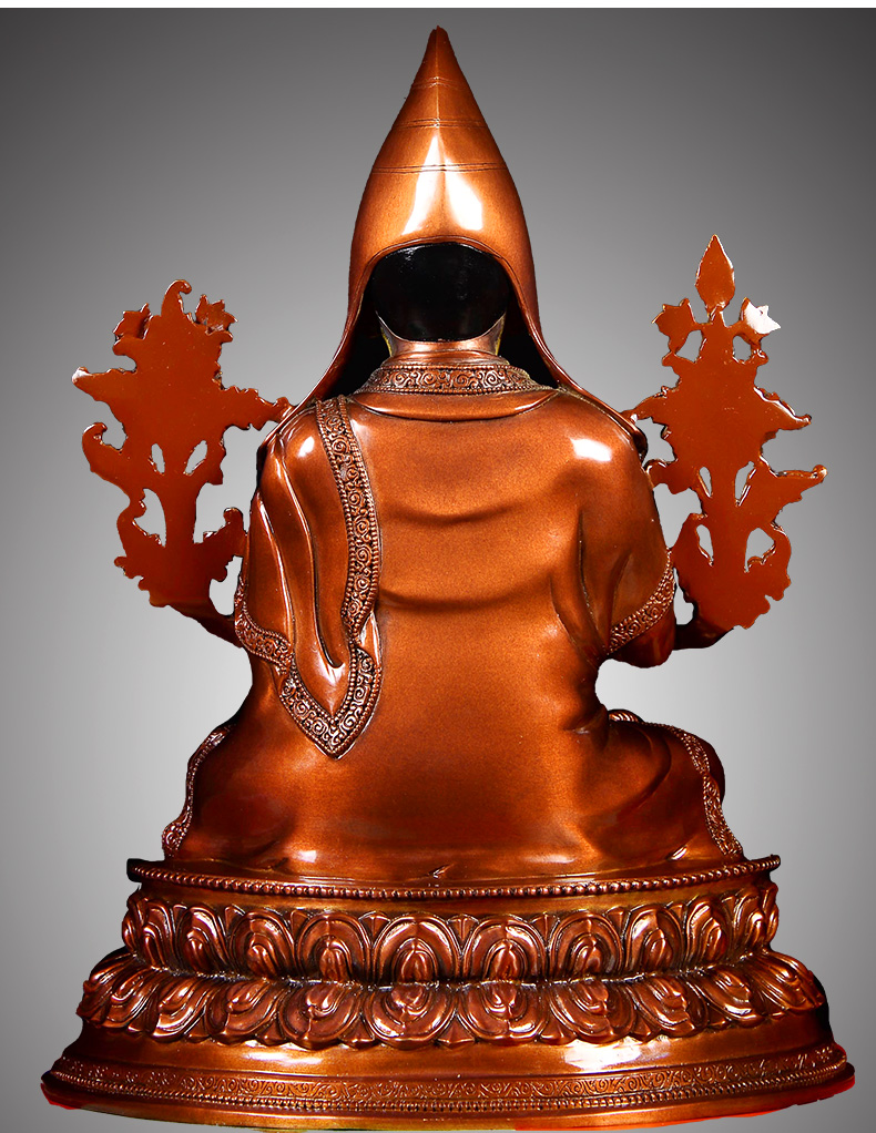 三漫陀法王如意宝晋美彭措纯铜鎏金彩绘佛像法王居家供奉摆件法像青铜