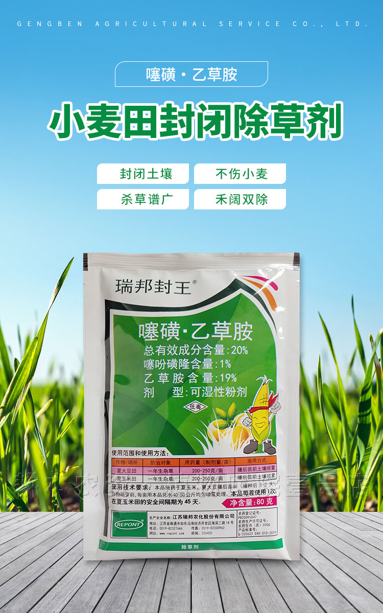 噻吩磺隆乙草胺小麦田封闭除草剂禾阔双除野燕麦看麦娘 80g【图片