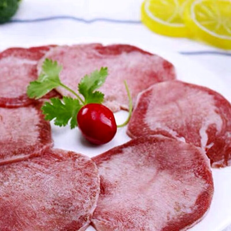 维桑生鲜牛舌新鲜牛舌片去皮牛口条牛肉原牛烧烤火锅食材500g