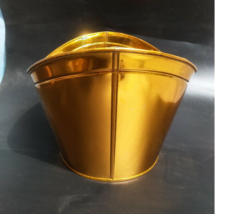 祭祀元宝桶铁皮烧纸桶烧纸盆火盆聚宝盆元宝盆家用寺庙供佛香炉 小号