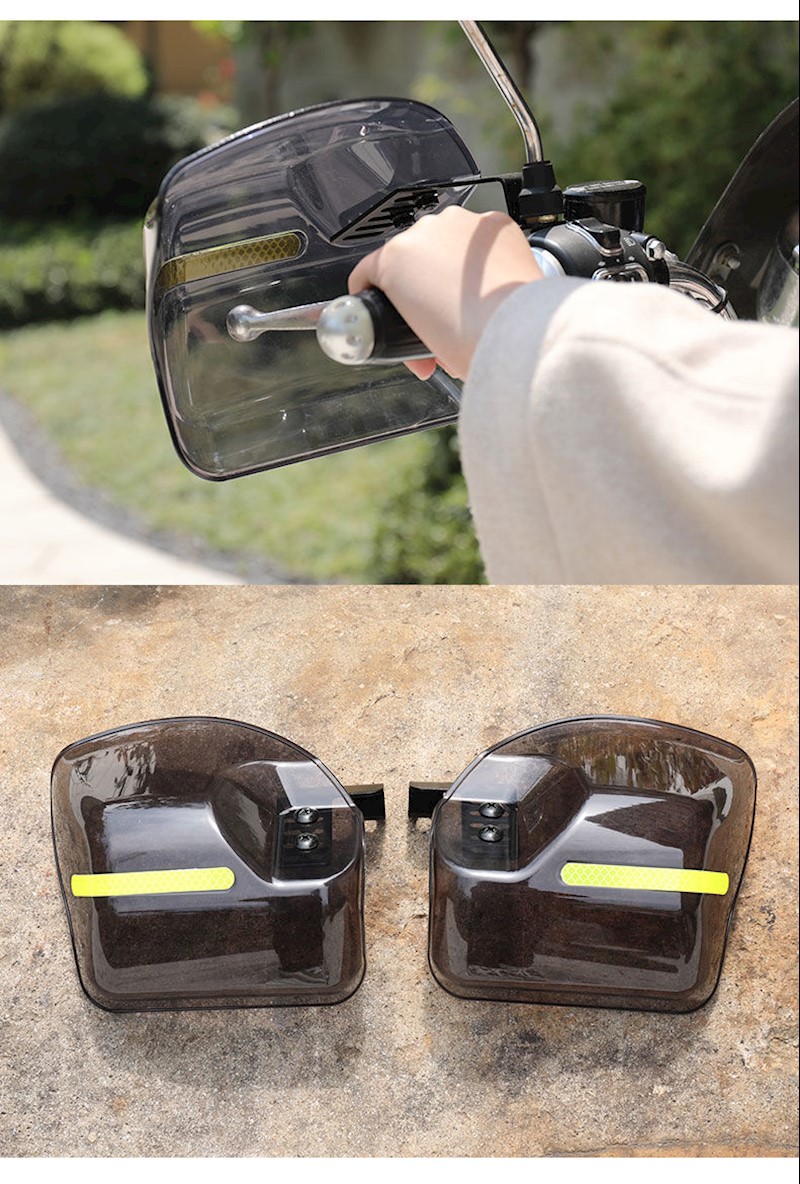 电动车护手罩挡风罩摩托车手把改装挡风板挡风避雨pvc加厚手护具 升级