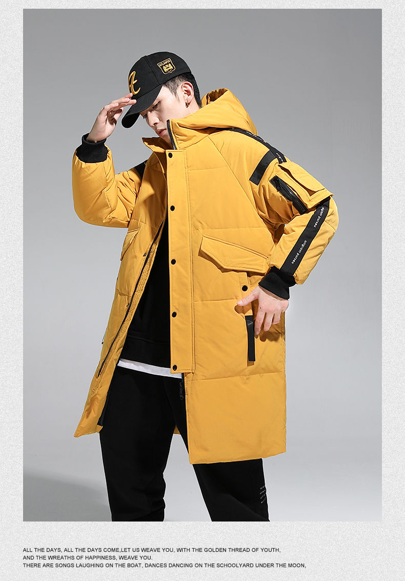 蓝凌风羽绒服男女中长款过膝冬款潮流加厚情侣2020新款冬装外套反季