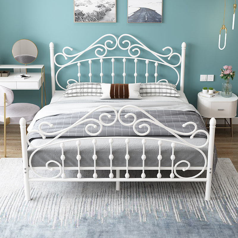 新夯线铁架铁艺床加固公主床网红单人双人简约欧式12米15米18米白色高