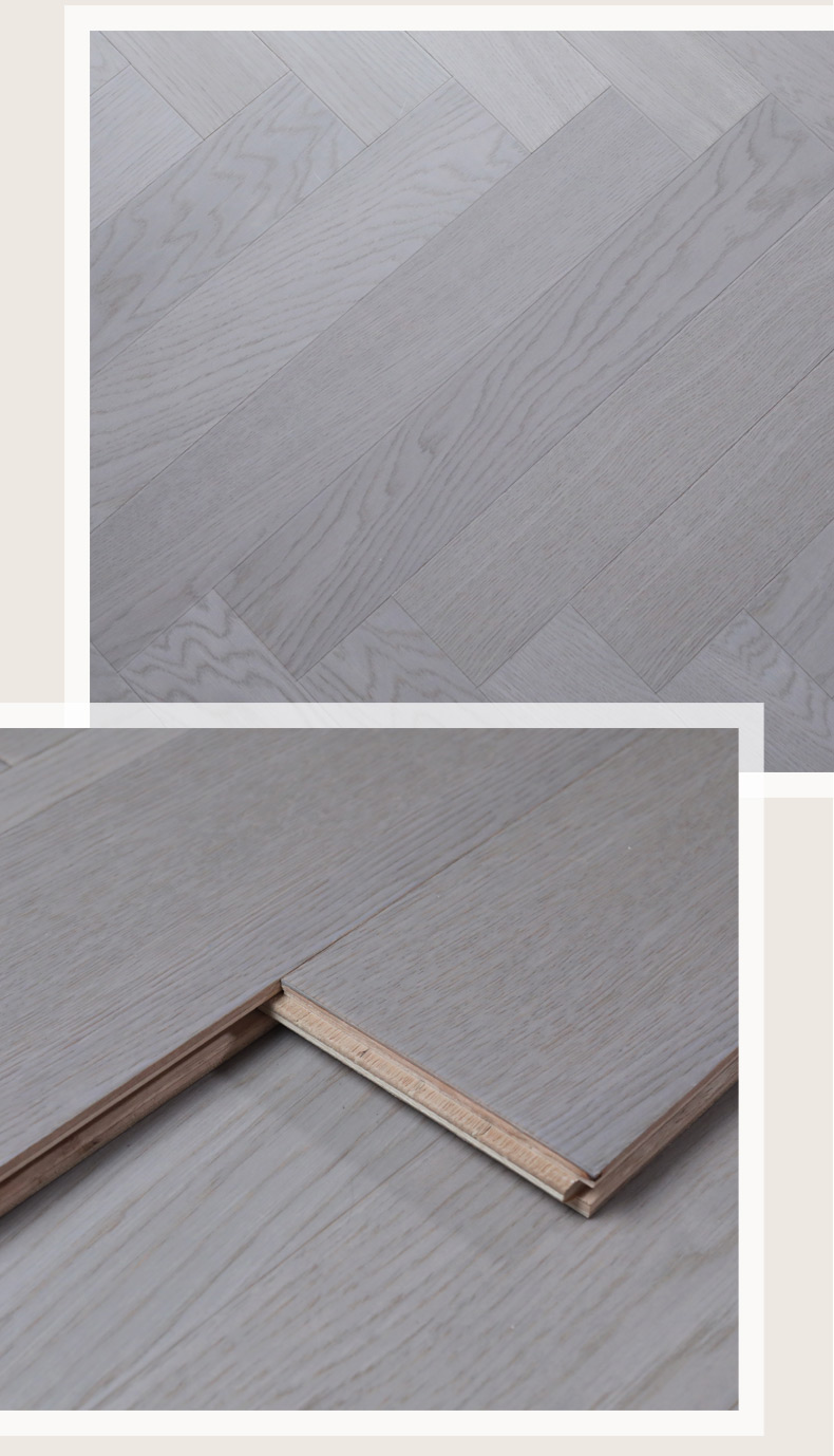 a圣象地板 多层实木复合人字拼灰色个性拼花环保耐磨卧室客厅木地板裸