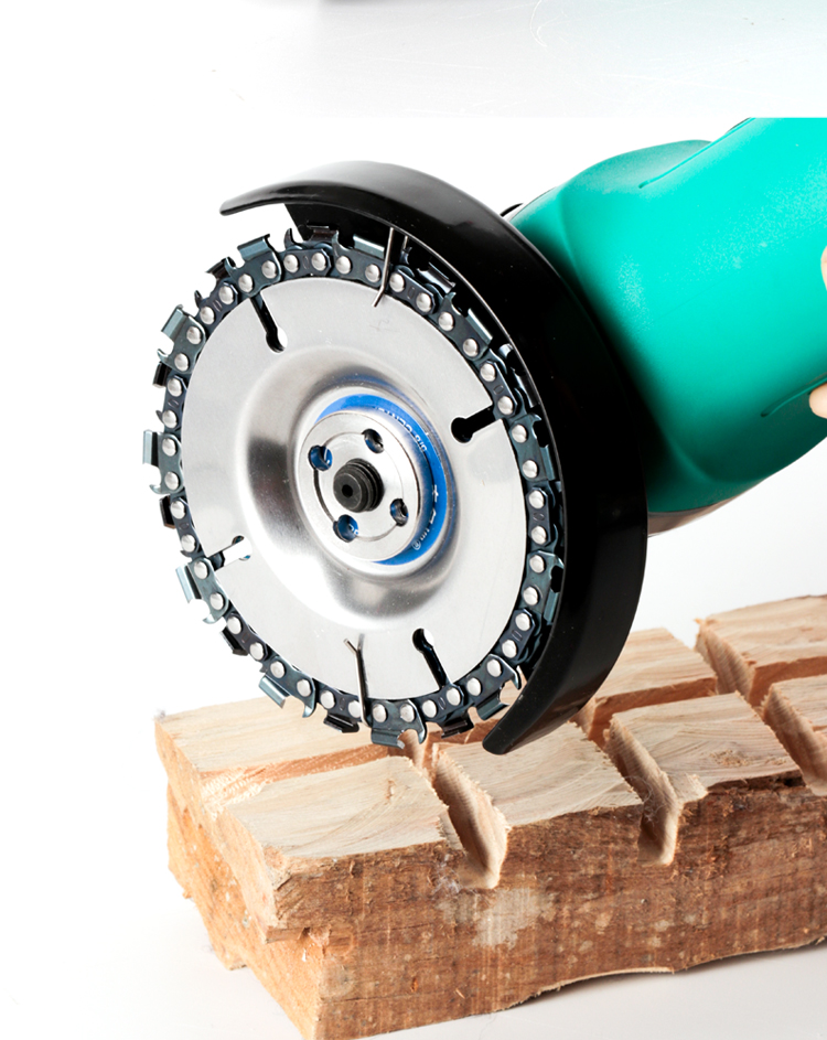 100角磨机链条锯片切割片茶台雕刻刀木工链条盘开槽 圆锯片 大白鲨100