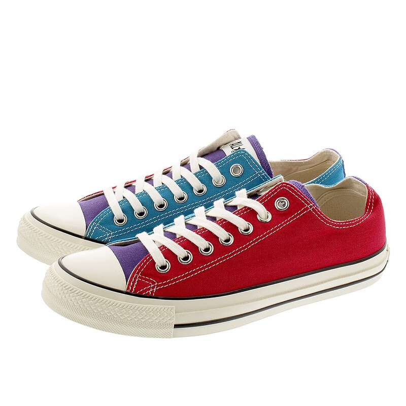匡威converseallstarusccox情侣帆布鞋休闲鞋撞色个性时尚原宿风红蓝