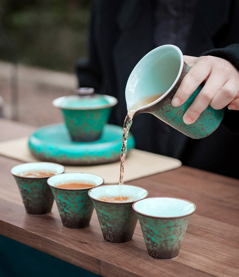 瓷之艺恒 落岩品茗杯 茶道主人杯功夫茶杯子 茶具茶杯陶瓷品杯小斗笠