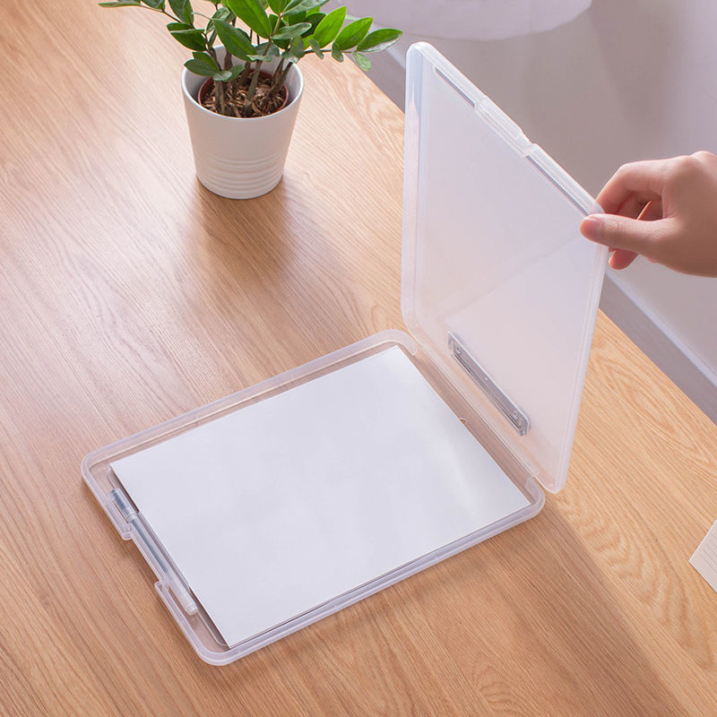 妍戏多功能a4塑料文件夹带笔槽写字板桌面文件板夹办公学习资料收纳盒