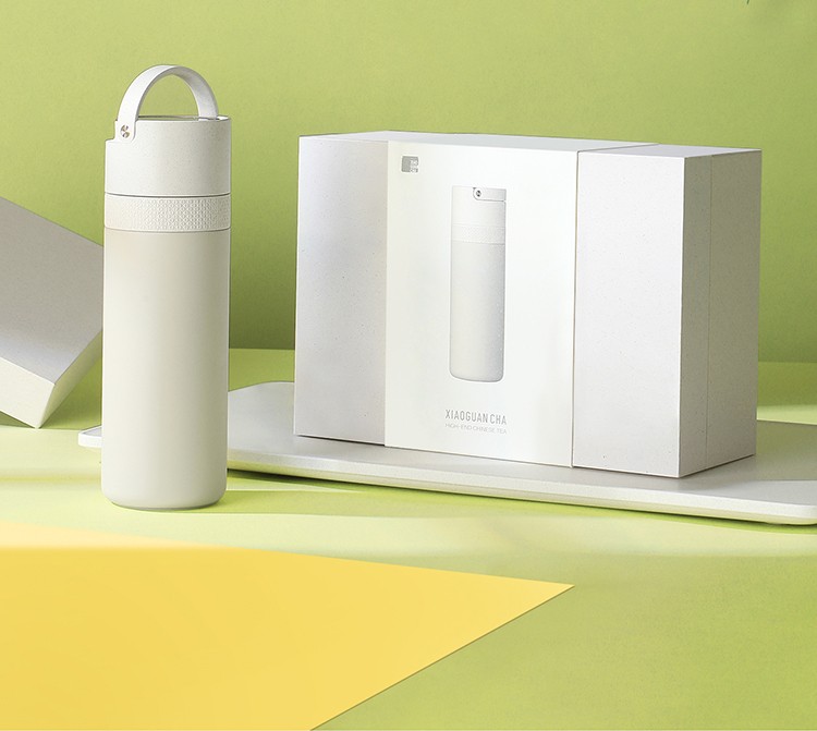 小罐茶轻旅杯茶水分离便携保温杯不锈钢真空轻旅保温杯380ml