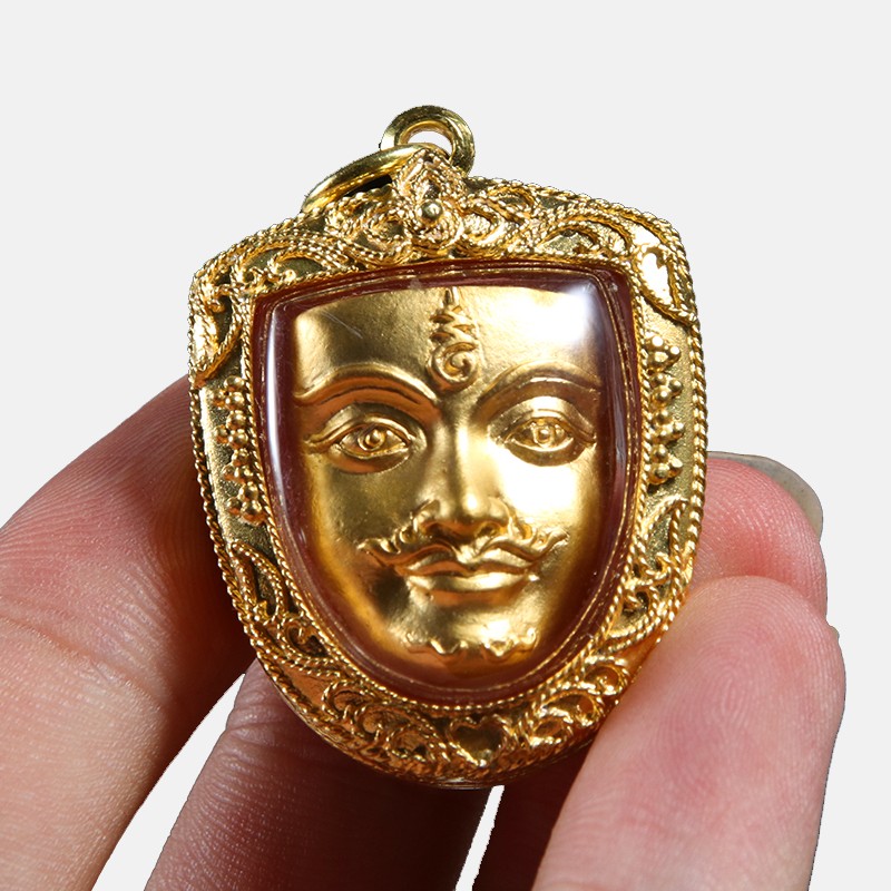 豪珠泰国佛牌吊坠燕通鎏金壳挂件正牌真品阿赞苏斌娜娜通金面项链鎏金