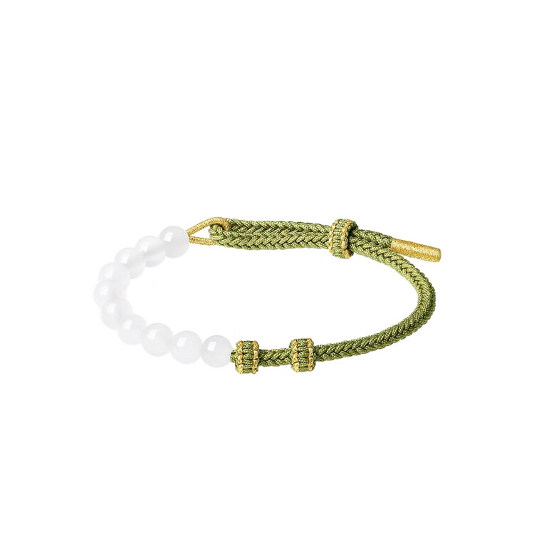 Chow Tai Fook Chalcedony Bead Bracelet with Wrist Strap EOV45 Birthday Gift 4