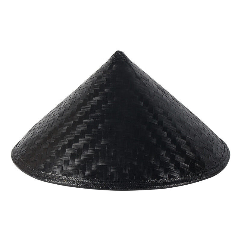 誓从新品斗笠帽竹编舞蹈斗笠帽子手工古风黑白侠客帽影视帽遮阳旅游帽