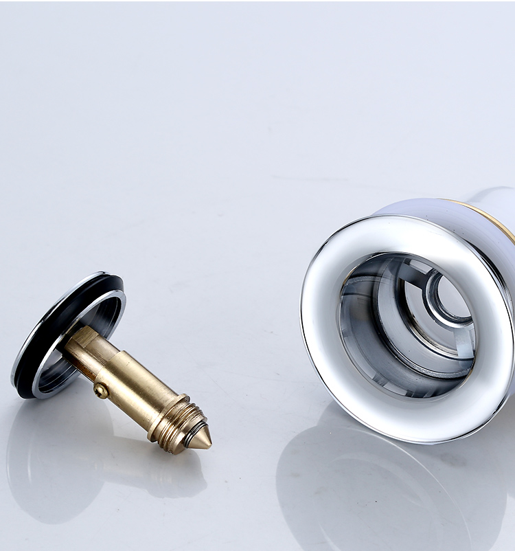 洁冠浴缸通用下水器配件淋浴房木桶落水脚踩按压式弹跳塞子防臭排水管