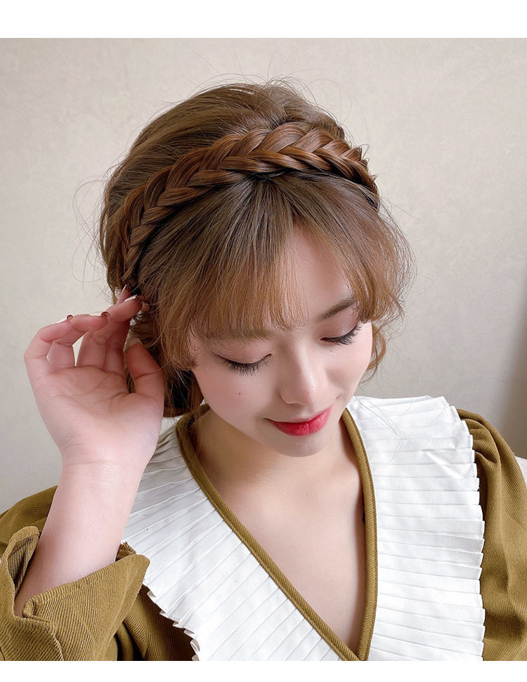 世雅鱼骨辫假发发箍麻花辫高颅顶神器发箍女头饰蓬松自然隐形无痕头饰