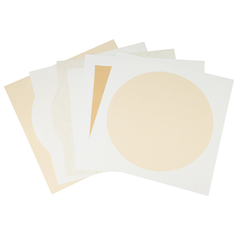 学生作品斗方国画卡纸生宣纸镜片纸圆形空白卡片纸68cm免装裱333号内