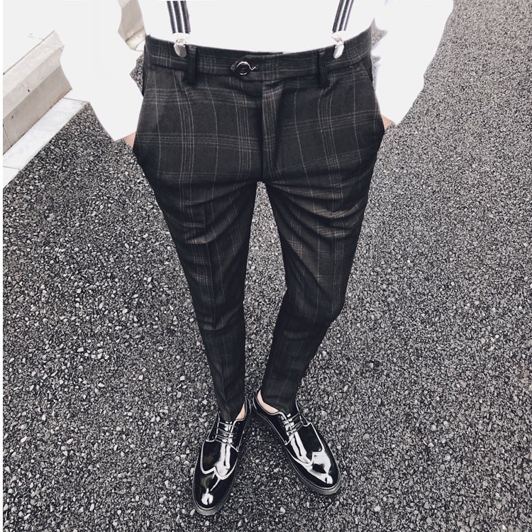 公子品牌专卖背带裤男修身休闲日系潮牌男装伴郎发型师裤子吊带西裤