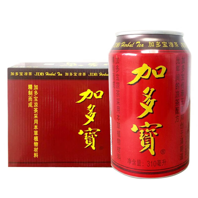 加多寶涼茶茶飲料310ml*24罐裝整箱 裝植物飲料 家宴聚餐飲品 紅罐310