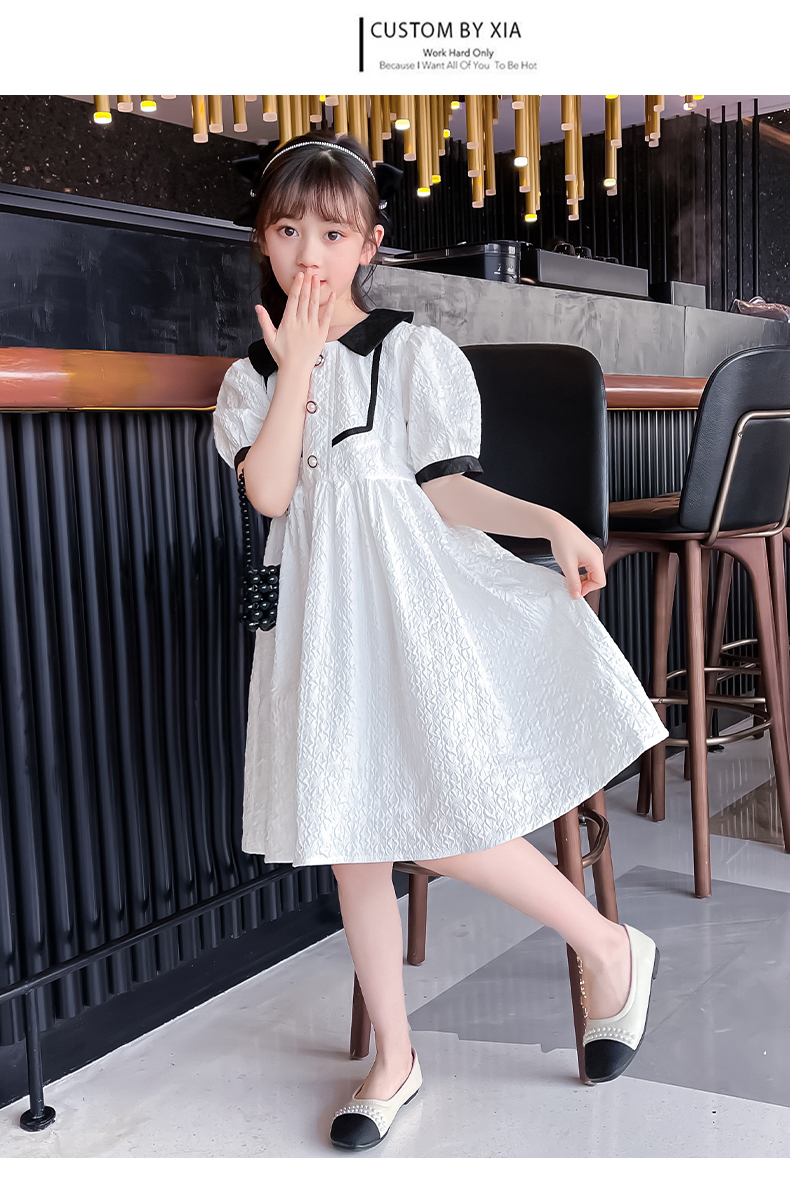 贝乐聪童装女童连衣裙儿童裙子夏装新款夏季中大童女孩衣服小学生娃娃