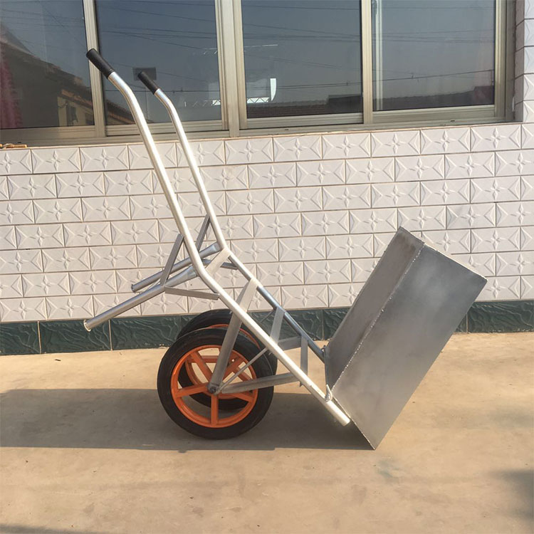 阔耐定做加厚农用手推搬运车双轮手推车建筑家用平板果园拉货翻斗车
