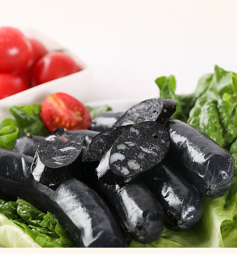 墨鱼肠烤肠墨斗鱼香肠家用地道肠火山石烤肠热狗肉肠 墨鱼肠20根