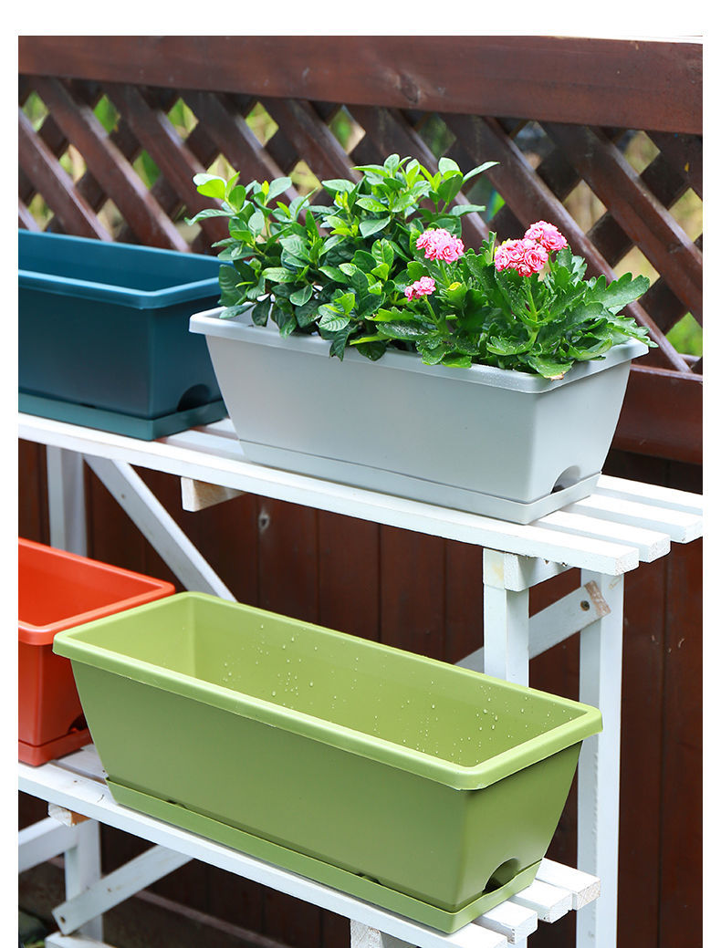 园艺用品上新好货霍伦种菜盆长条形花盆阳台特大号塑料花盆蔬菜种植箱