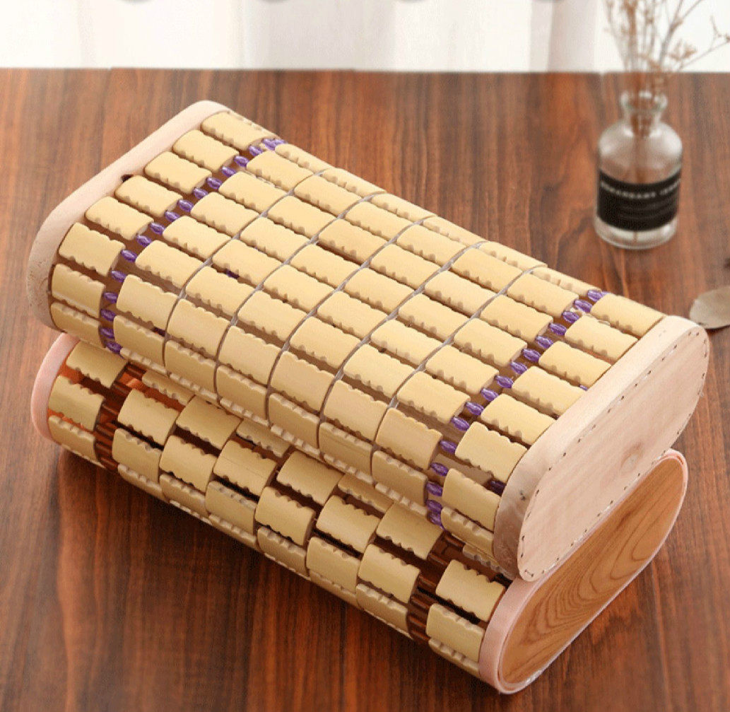 夏天麻将竹枕头空心透气单人凉爽竹子枕头汗蒸房夏季凉席枕头大号纯色