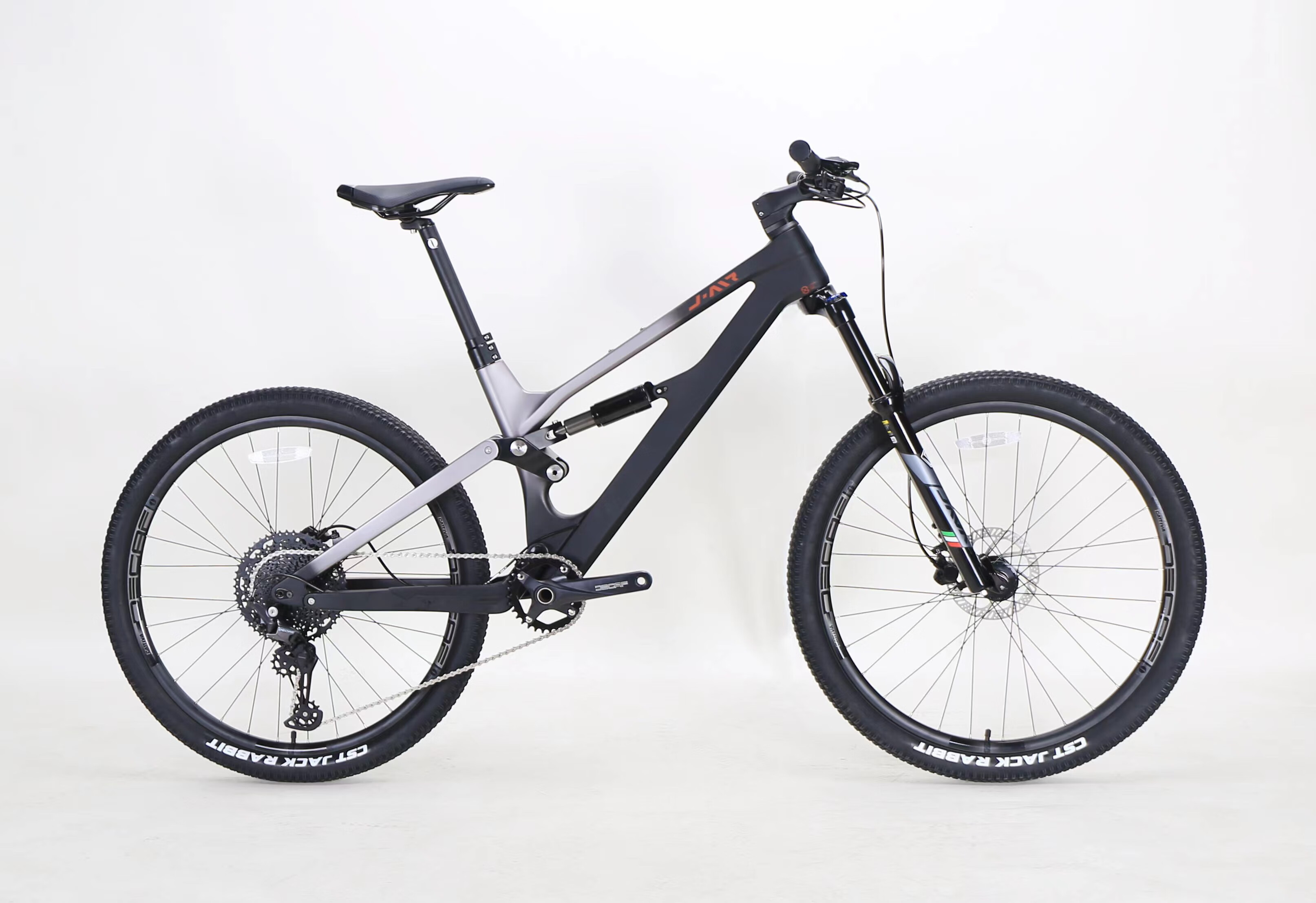 java山地自行车铝合金软尾山地车速降越野变速佳沃冲山赛车furia黑色