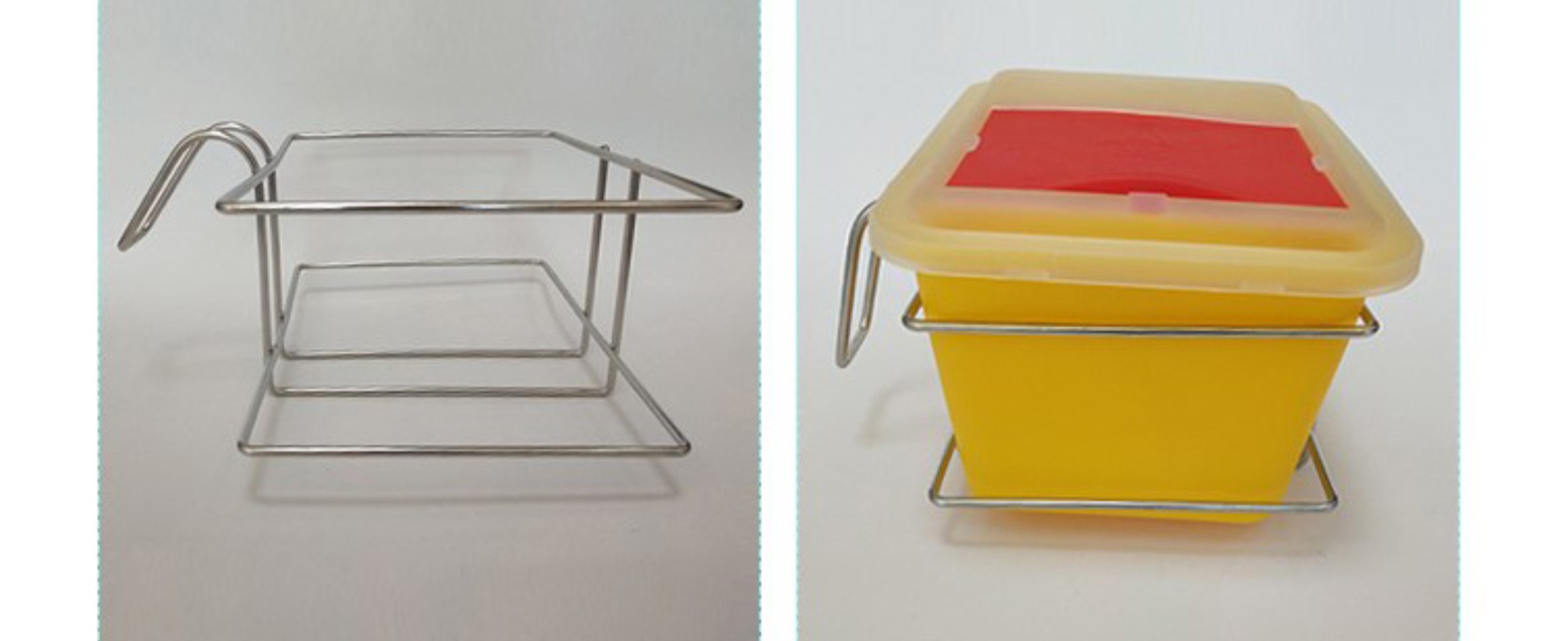 利器盒托架利器桶放置架支架棉签桶架子锐器盒挂架方形挂钩 圆形4l