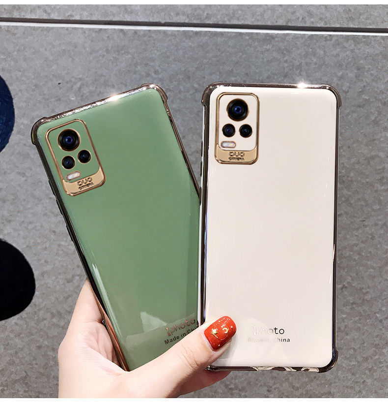 vivos7手机壳气囊全包防摔s7女款保护套电镀转音新款高档轻奢简约