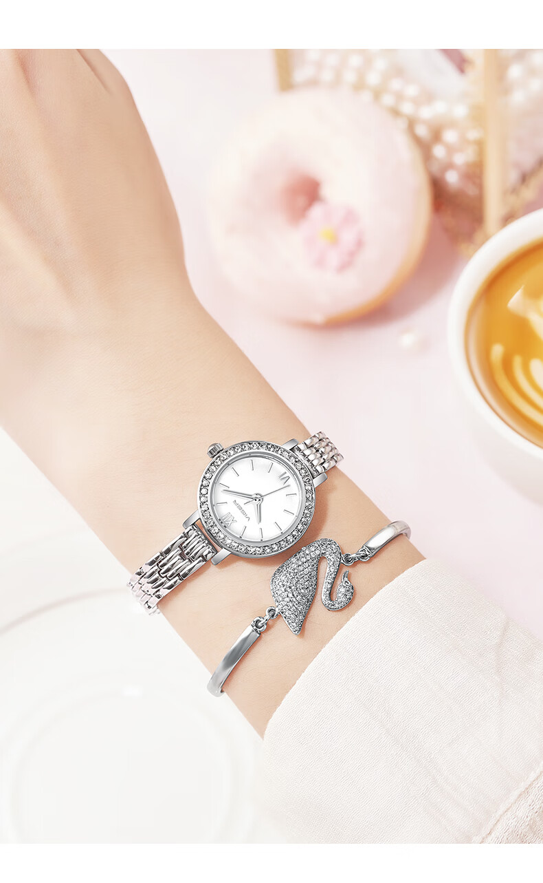 全新viger小金表满天星欧美ins风格 圆形薄款女士手表防水时尚商务雷