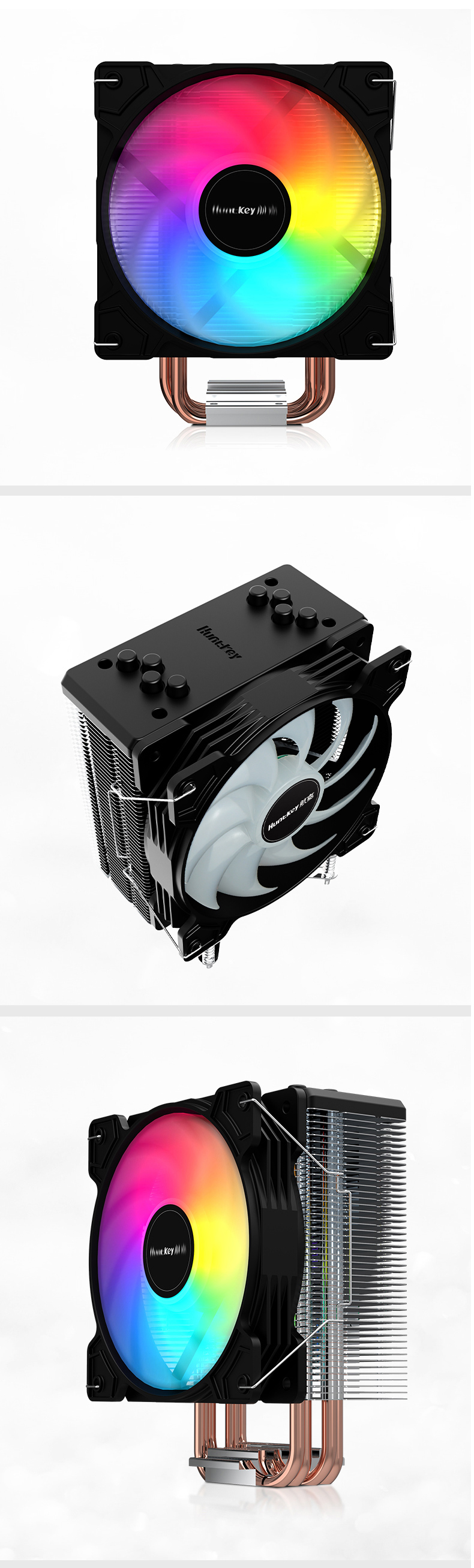 400rrgbcpu风冷散热器台式电脑机箱12cmamdcpu风扇航嘉冰封600r炫动