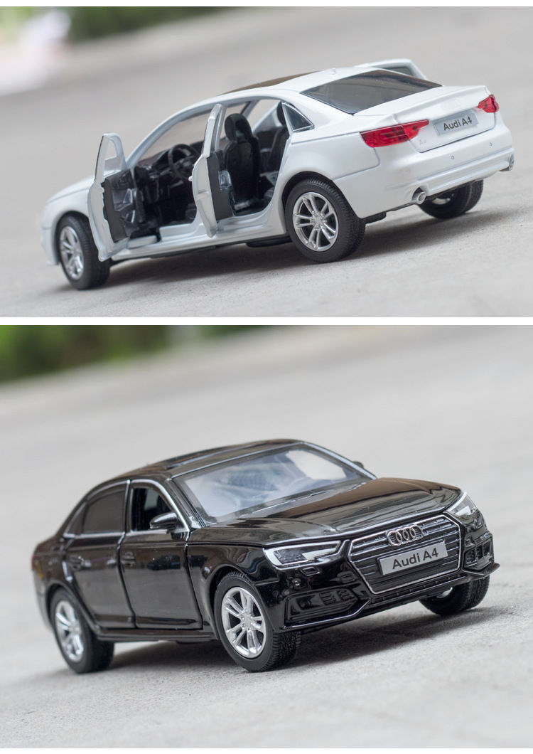 礼物奥迪a4车模型摆件玩具仿真1718款亚洲龙合金车模轿车礼物 白色