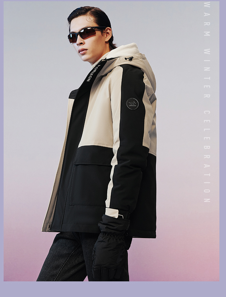 hla海澜之家极光鹅绒服冬新拼色温暖羽绒外套hwrad4q053a蓝灰镶拼(n1)