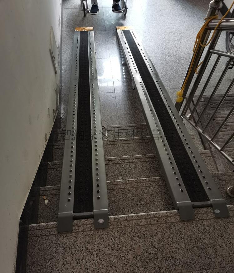 折叠无障碍坡道板摩托轮椅上车上楼台阶板斜坡板航空箱装车折叠款2米