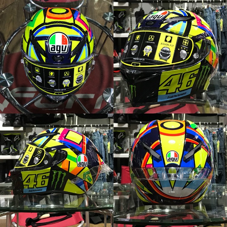 agv黑红轨迹意大利agv pista gpr新款涂鸦罗西选手赛道 日月罗拉 m